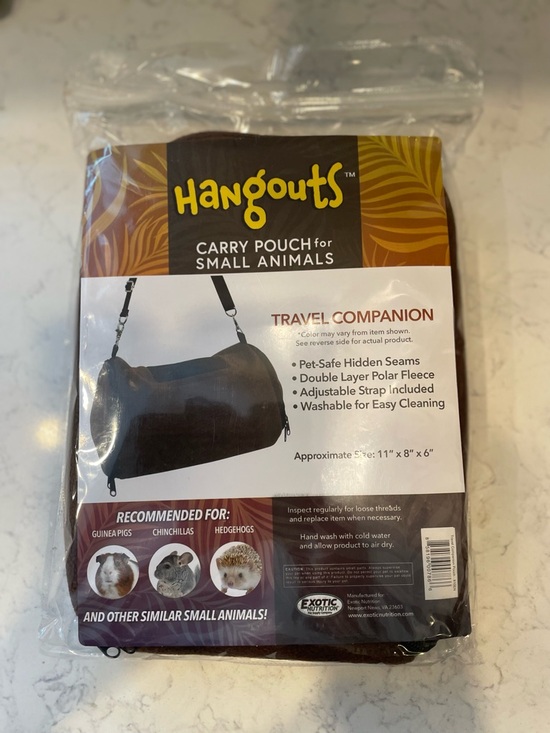 Other - Brown Small Animal Carry Pouch - Travel-Friendly Pet Carrier